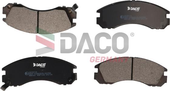 DACO Germany 323018 - Комплект спирачно феродо, дискови спирачки vvparts.bg