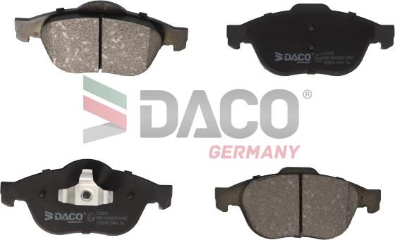 DACO Germany 323035 - Комплект спирачно феродо, дискови спирачки vvparts.bg