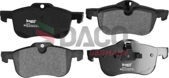 DACO Germany 323101 - Комплект спирачно феродо, дискови спирачки vvparts.bg