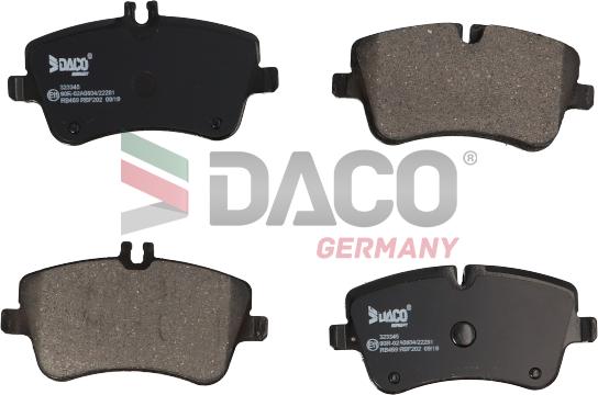 DACO Germany 323345 - Комплект спирачно феродо, дискови спирачки vvparts.bg