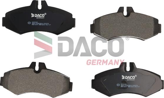 DACO Germany 323340 - Комплект спирачно феродо, дискови спирачки vvparts.bg