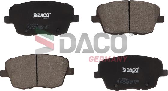 DACO Germany 323310 - Комплект спирачно феродо, дискови спирачки vvparts.bg
