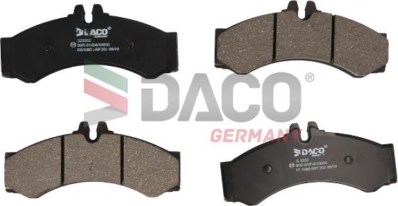 DACO Germany 323332 - Комплект спирачно феродо, дискови спирачки vvparts.bg