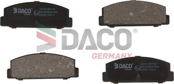 DACO Germany 323245 - Комплект спирачно феродо, дискови спирачки vvparts.bg