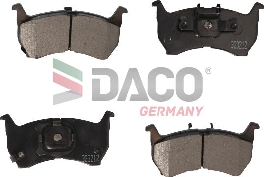 DACO Germany 323212 - Комплект спирачно феродо, дискови спирачки vvparts.bg