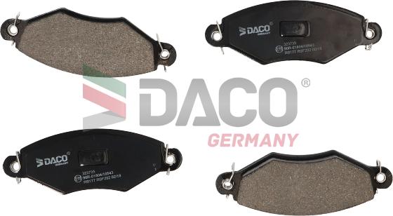 DACO Germany 323735 - Комплект спирачно феродо, дискови спирачки vvparts.bg