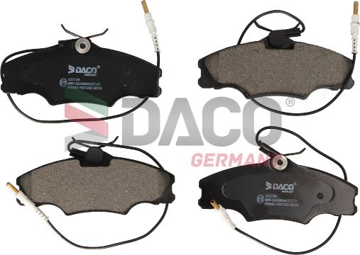 DACO Germany 323729 - Комплект спирачно феродо, дискови спирачки vvparts.bg