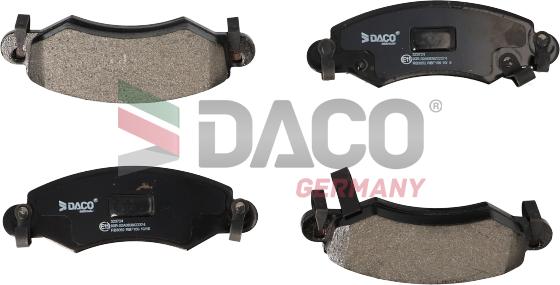 DACO Germany 323724 - Комплект спирачно феродо, дискови спирачки vvparts.bg