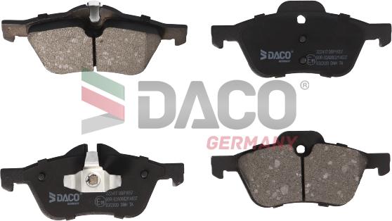 DACO Germany 322417 - Комплект спирачно феродо, дискови спирачки vvparts.bg