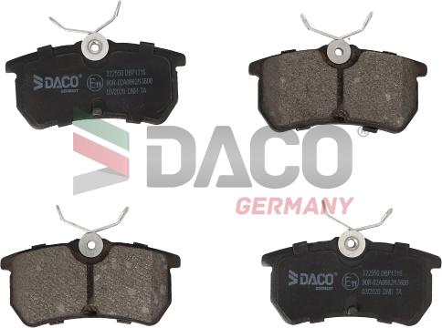 DACO Germany 322550 - Комплект спирачно феродо, дискови спирачки vvparts.bg