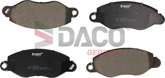 DACO Germany 322558 - Комплект спирачно феродо, дискови спирачки vvparts.bg