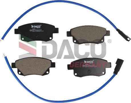 DACO Germany 322563 - Комплект спирачно феродо, дискови спирачки vvparts.bg