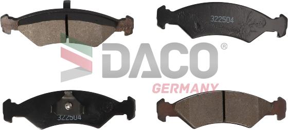 DACO Germany 322504 - Комплект спирачно феродо, дискови спирачки vvparts.bg