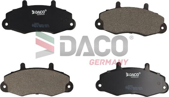 DACO Germany 322521 - Комплект спирачно феродо, дискови спирачки vvparts.bg