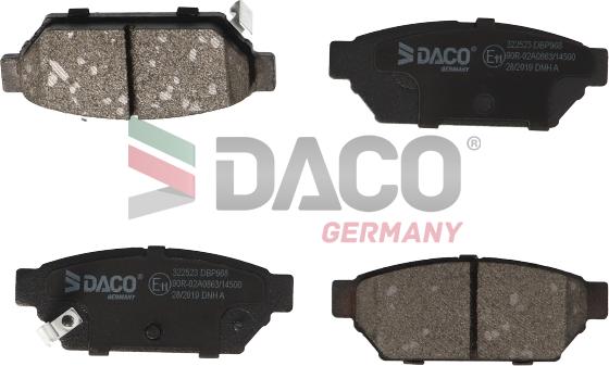 DACO Germany 322523 - Комплект спирачно феродо, дискови спирачки vvparts.bg