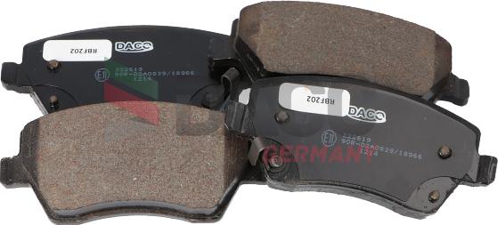 DACO Germany 322619 - Комплект спирачно феродо, дискови спирачки vvparts.bg