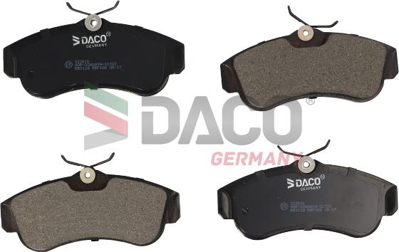 DACO Germany 322616 - Комплект спирачно феродо, дискови спирачки vvparts.bg