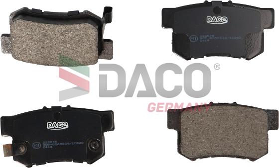 DACO Germany 322635 - Комплект спирачно феродо, дискови спирачки vvparts.bg