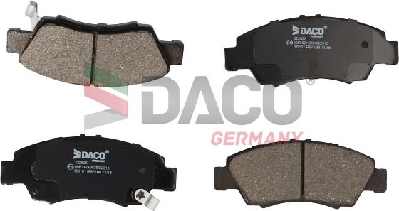 DACO Germany 322625 - Комплект спирачно феродо, дискови спирачки vvparts.bg