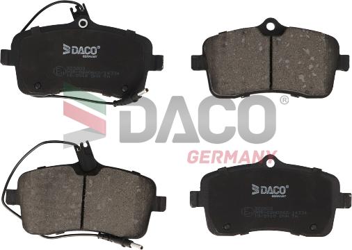 DACO Germany 322803 - Комплект спирачно феродо, дискови спирачки vvparts.bg