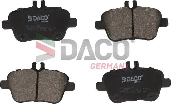 DACO Germany 322348 - Комплект спирачно феродо, дискови спирачки vvparts.bg