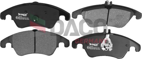 DACO Germany 322342 - Комплект спирачно феродо, дискови спирачки vvparts.bg