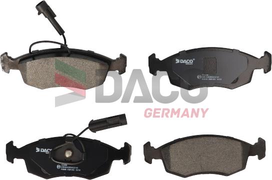 DACO Germany 322359 - Комплект спирачно феродо, дискови спирачки vvparts.bg