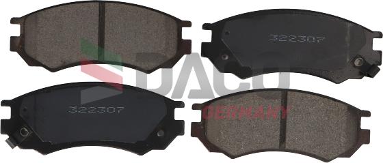DACO Germany 322307 - Комплект спирачно феродо, дискови спирачки vvparts.bg
