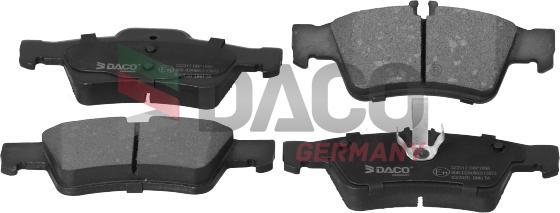 DACO Germany 322312 - Комплект спирачно феродо, дискови спирачки vvparts.bg