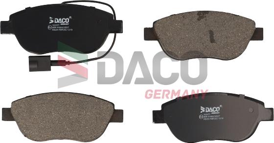 DACO Germany 322377 - Комплект спирачно феродо, дискови спирачки vvparts.bg