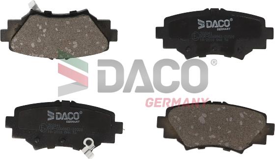 DACO Germany 322241 - Комплект спирачно феродо, дискови спирачки vvparts.bg