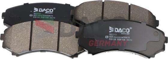 DACO Germany 322213 - Комплект спирачно феродо, дискови спирачки vvparts.bg