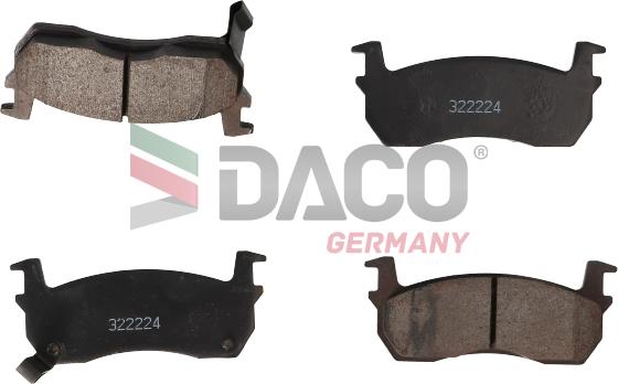 DACO Germany 322224 - Комплект спирачно феродо, дискови спирачки vvparts.bg