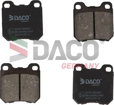 DACO Germany 322701 - Комплект спирачно феродо, дискови спирачки vvparts.bg
