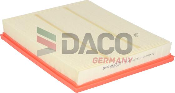 DACO Germany DFA2700 - Въздушен филтър vvparts.bg