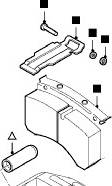 DAF 1617343 - Комплект спирачно феродо, дискови спирачки vvparts.bg