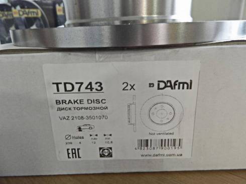 Dafmi TD743 - Спирачен диск vvparts.bg