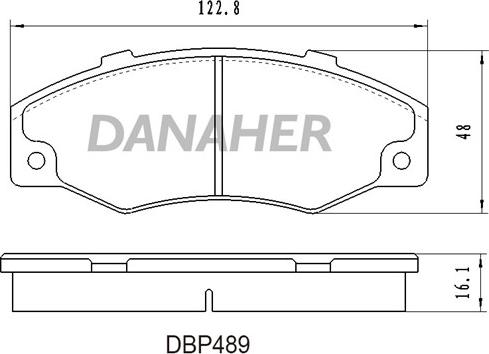 Danaher DBP489 - Комплект спирачно феродо, дискови спирачки vvparts.bg