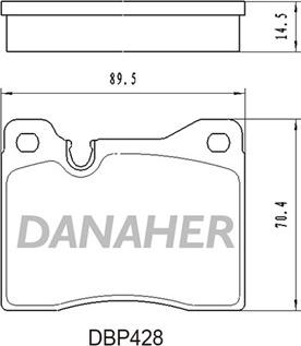 Danaher DBP428 - Комплект спирачно феродо, дискови спирачки vvparts.bg