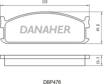 Danaher DBP476 - Комплект спирачно феродо, дискови спирачки vvparts.bg