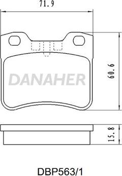 Danaher DBP563/1 - Комплект спирачно феродо, дискови спирачки vvparts.bg