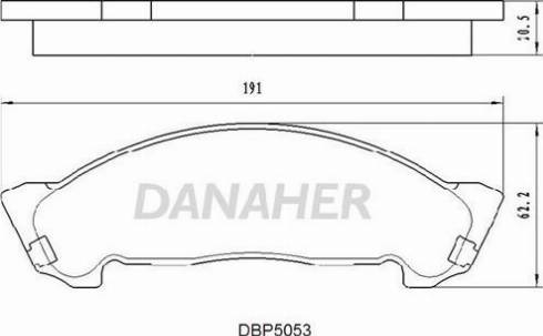 Danaher DBP5053 - Комплект спирачно феродо, дискови спирачки vvparts.bg