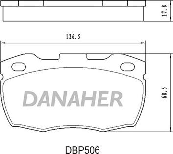 Danaher DBP506 - Комплект спирачно феродо, дискови спирачки vvparts.bg