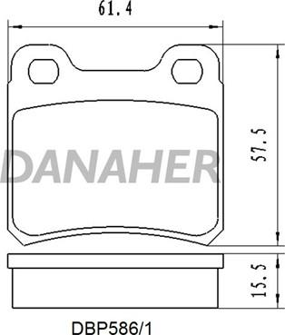 Danaher DBP586/1 - Комплект спирачно феродо, дискови спирачки vvparts.bg