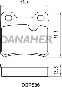 Danaher DBP586 - Комплект спирачно феродо, дискови спирачки vvparts.bg