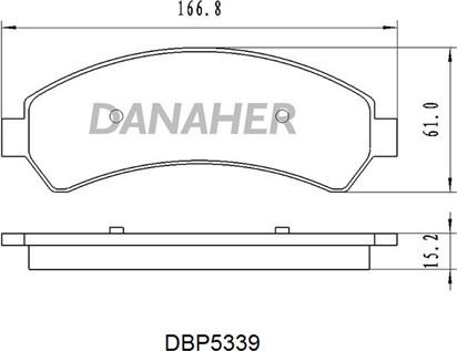 Danaher DBP5339 - Комплект спирачно феродо, дискови спирачки vvparts.bg