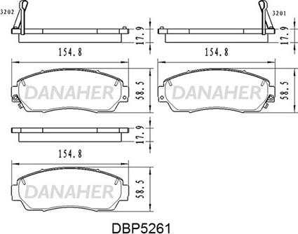 Ashuki H02585 - Комплект спирачно феродо, дискови спирачки vvparts.bg