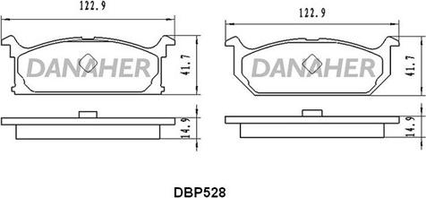 Danaher DBP528 - Комплект спирачно феродо, дискови спирачки vvparts.bg