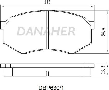 Danaher DBP630/1 - Комплект спирачно феродо, дискови спирачки vvparts.bg