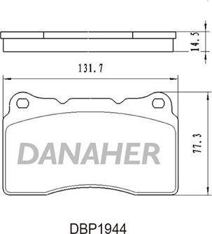 Danaher DBP1944 - Комплект спирачно феродо, дискови спирачки vvparts.bg